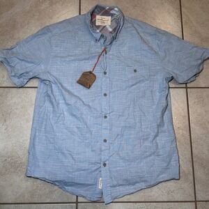 Weatherproof Vintage Button Down Shirt Mens XL Short Sleeve Cotton Summer NWT